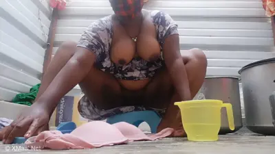 Bouncy Boobs Washing Clothes