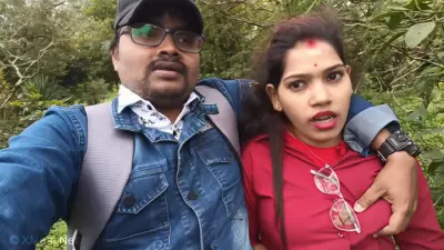 Indian Desi Girl Kissing Scenes And Boobs Press By Her Boyfriend In Forest