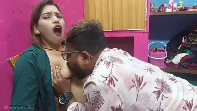 Local Desi Girl Art Tattoo Design On The Boobs After Boobs Sucking