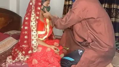 Newest Threesome Desi My Husband's Stepfather First Night Fucked Doggystyle Best Newly Married Wife With Husband's Stepfather